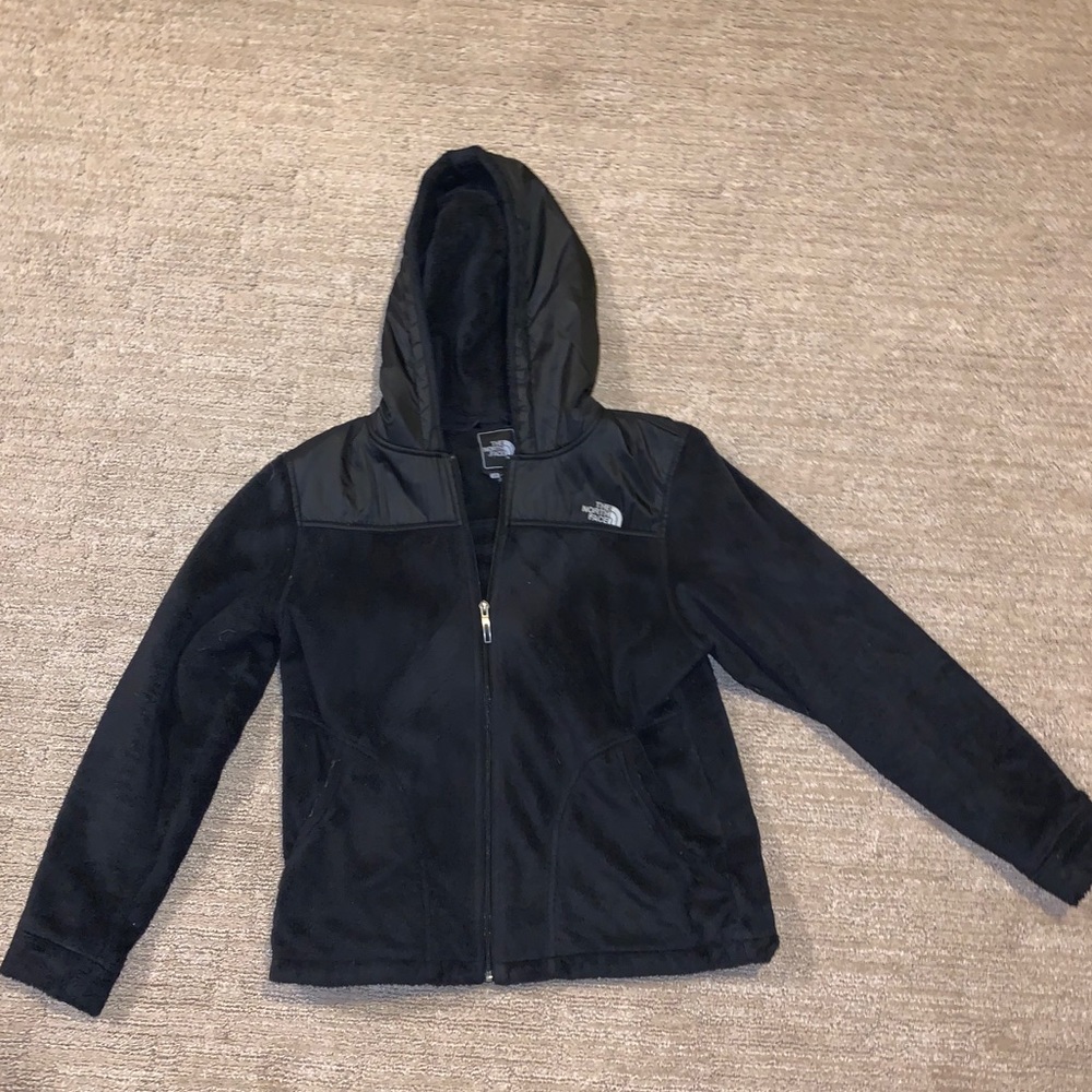 Black Fuzzy North Face